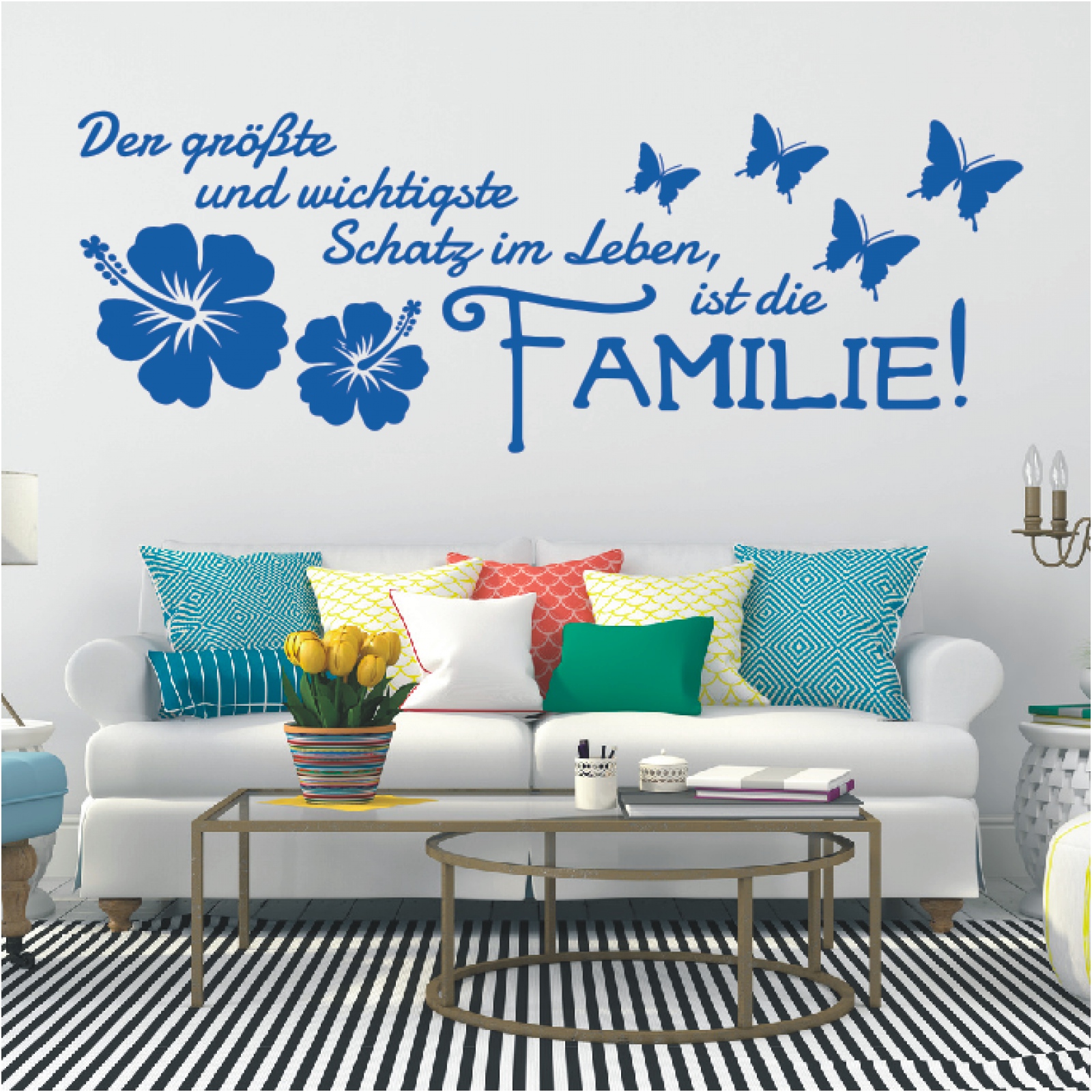 Wandtattoo Familien Spruch Schatz im Leben Wandsticker Sticker Wandaufkleber 2