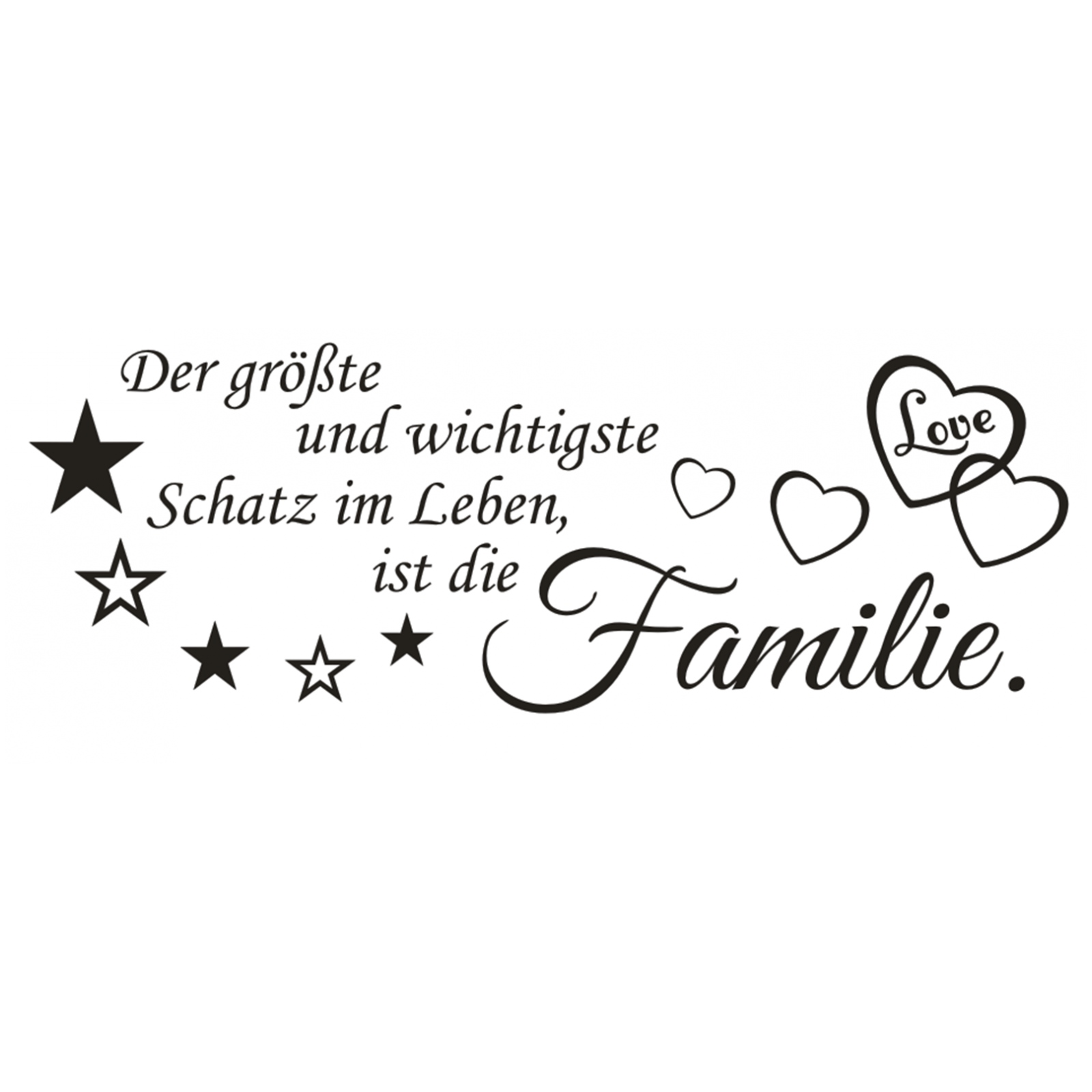 Wandtattoo Spruch Schatz Im Leben Familie Wandsticker Sticker Wandaufkleber 8 Ebay