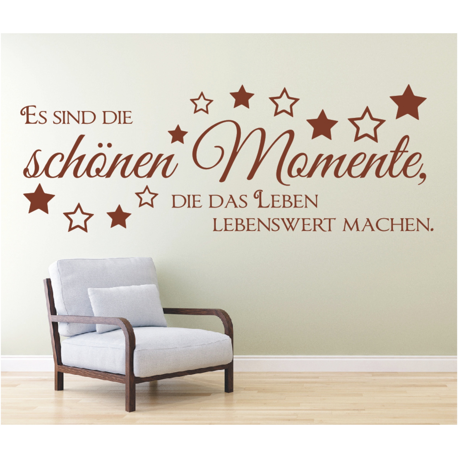 Wandtattoo Spruch  schönen Momente Leben Wandsticker Wandaufkleber Sticker 1 