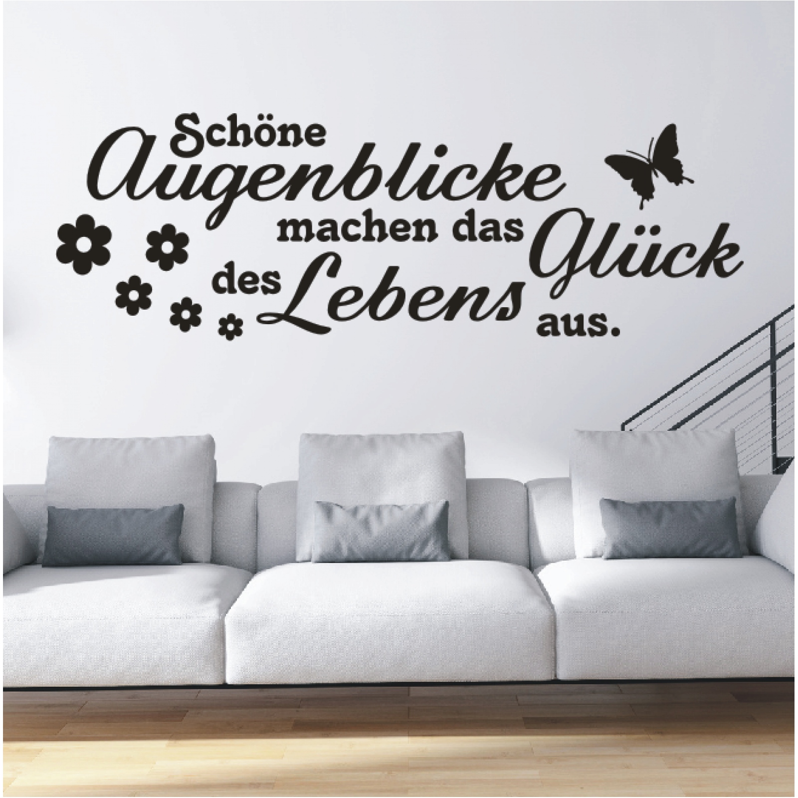 Wandtattoo Spruch Schone Augenblicke Das Gluck Leben Wandaufkleber Sticker Ebay