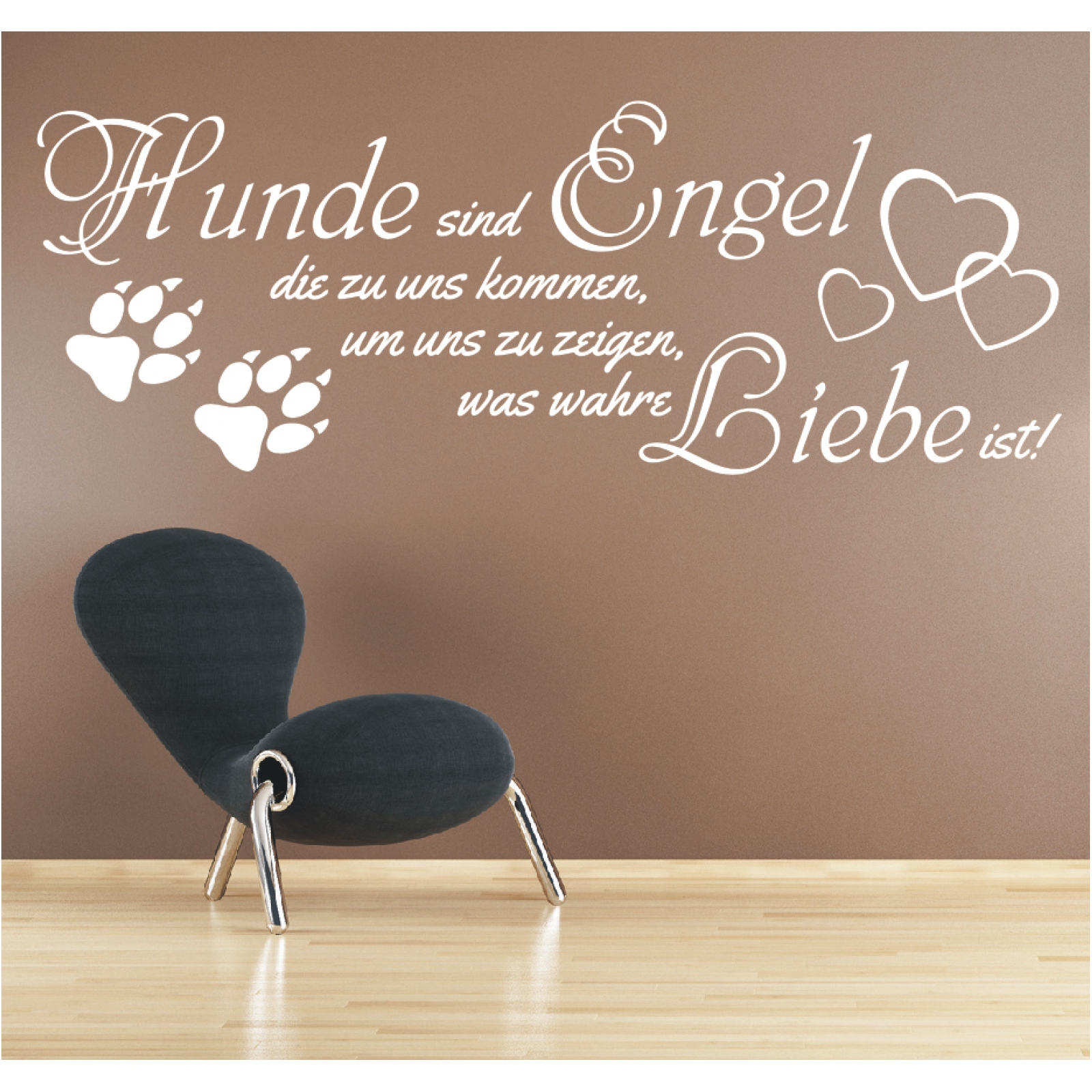 Wandtattoo Spruch  Hunde Engel wahre Liebe Sticker Wandaufkleber Wandsticker 4